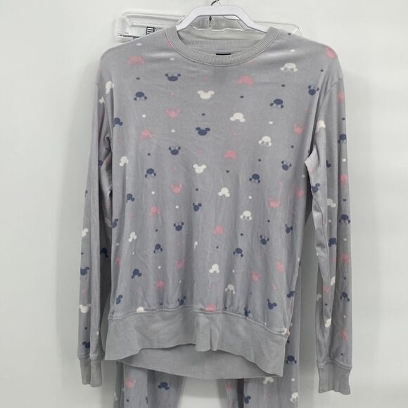 Disney Mickey Womens Small Pajama set Fuzzy Pullover Sweatshirt Jogger Pants - Picture 2 of 8